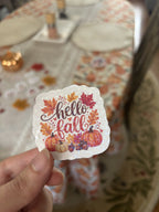 Hello Fall Vinyl Sticker