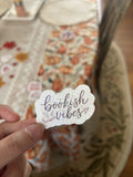 Bookish Vibes Glitter Sticker